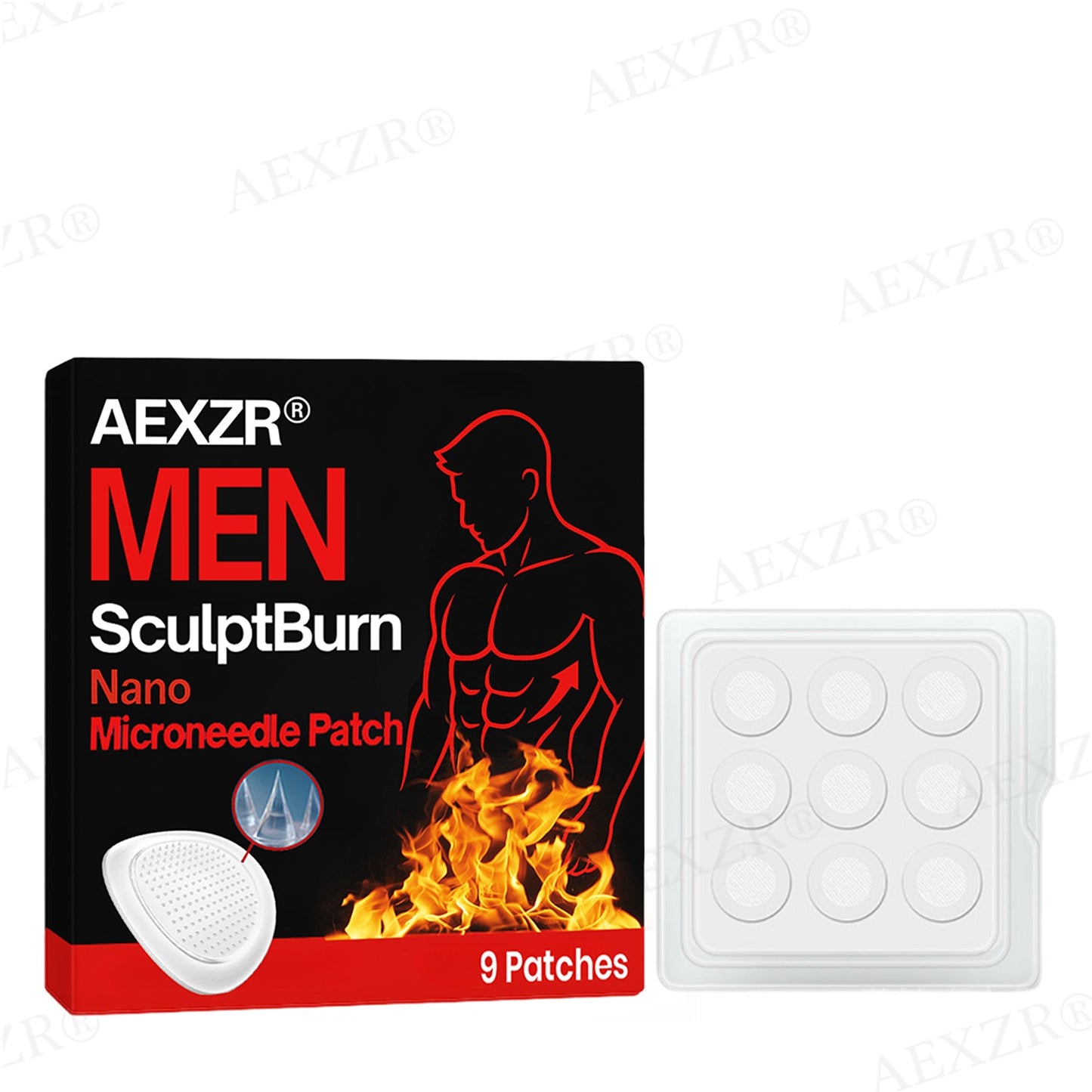 🏆AEXZR® Men SculptBurn Nano Microneedle Patch – 💥Smart Fat-Burning & Body Sculpting Solution for Men🔥💪